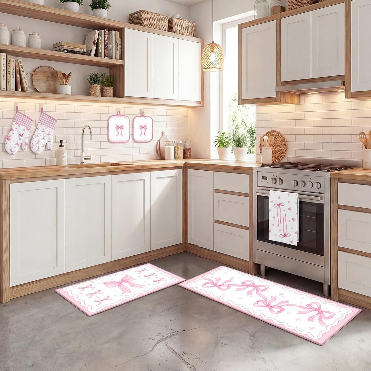 10 Pack Kitchen Decor and Accessories Set, Coquette Bow