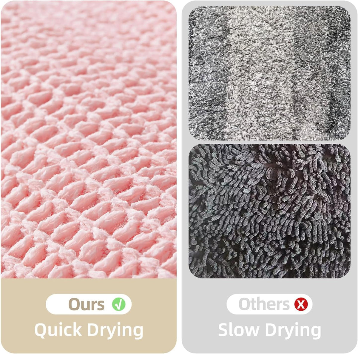 Waffle Bath Mat, Small Cute Bathroom Rug, 24x16 Light Peachy Pink