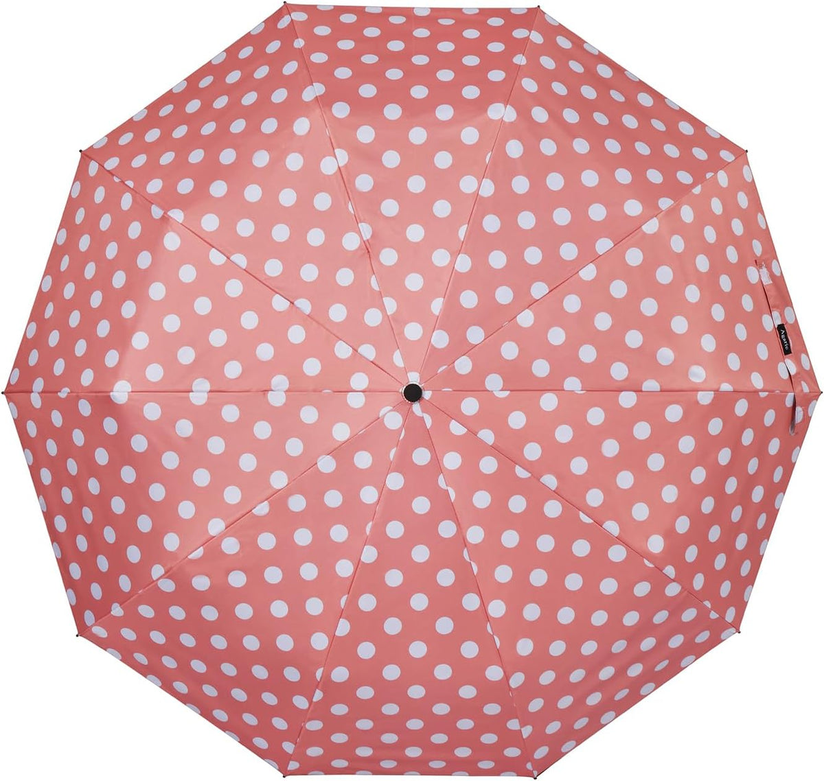Cute Polka Dots Parasol Large Travel Umbrella for Rain & Sun, 46” UV Protection Auto Open Close Waterproof Folding Umbrella Windproof Compact Umbrella
