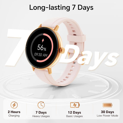 Smart Watch for Women,1.57" Touch Screen Smartwatch for iPhone& Samsung& Android,Answer/Make Call,Fitness Tracker with Heart Rate/SpO2/Sleep Monitor,IP68 Waterproof,110+ Sports Mode,2 Bands