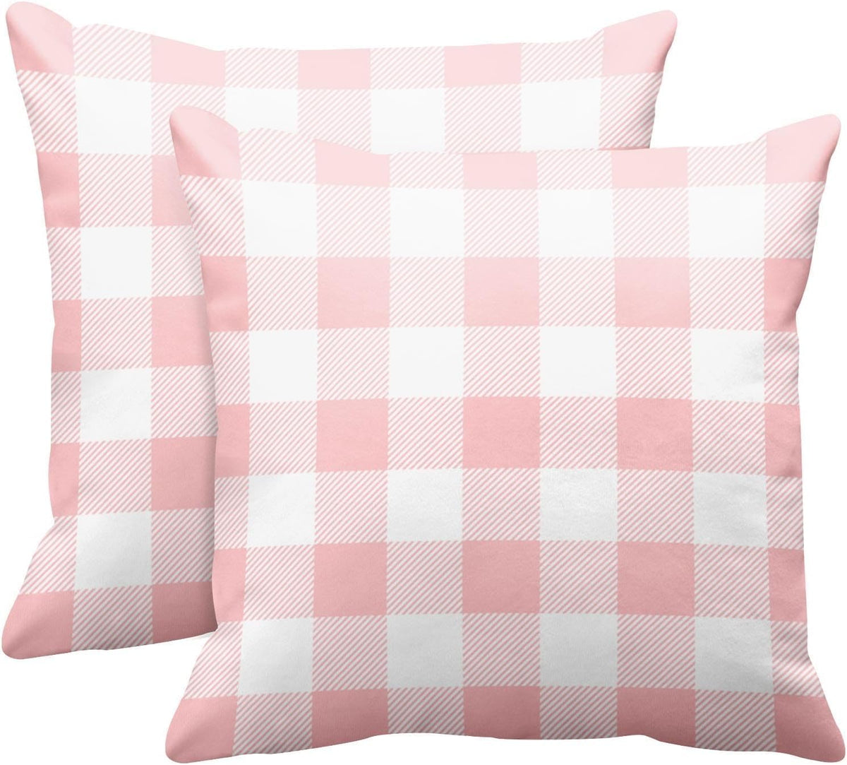 Throw Pillow Covers Set of 2, 20 x 20 Inch, Buffalo Check Plaid