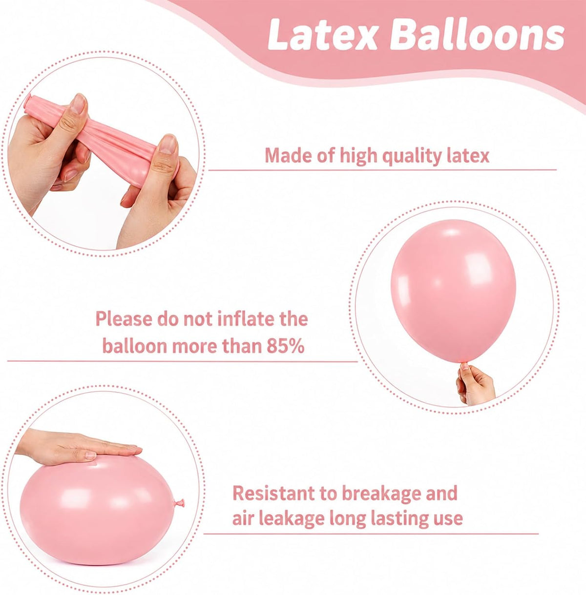 Pink and Gold Balloons, 50 Pcs 12 Inch Double Stuffed Dusty Pink