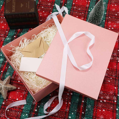 Extra Large Gift Box with Lid 17x13x6 Inches, Pink Gift Boxes for presents Packaging for Birthdays, Valentine's Day, Christmas, Anniversaries (Include Shredded Paper Fill, Envelope Card Ribbon)
