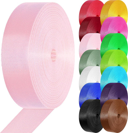 Nylon Webbing 1 inch 1.5 inch Nylon Strap Webbing Straps, 3.3 10 25 50 Yards Webbing Strapping for Bags/Lawn Chair/Climbing Outdoors Crafting DIY Gear Repair