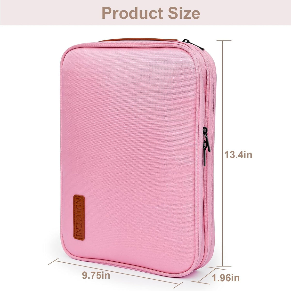 Portfolio Organizer Binder with Zipper - 3-Ring Padfolios for Women & Men