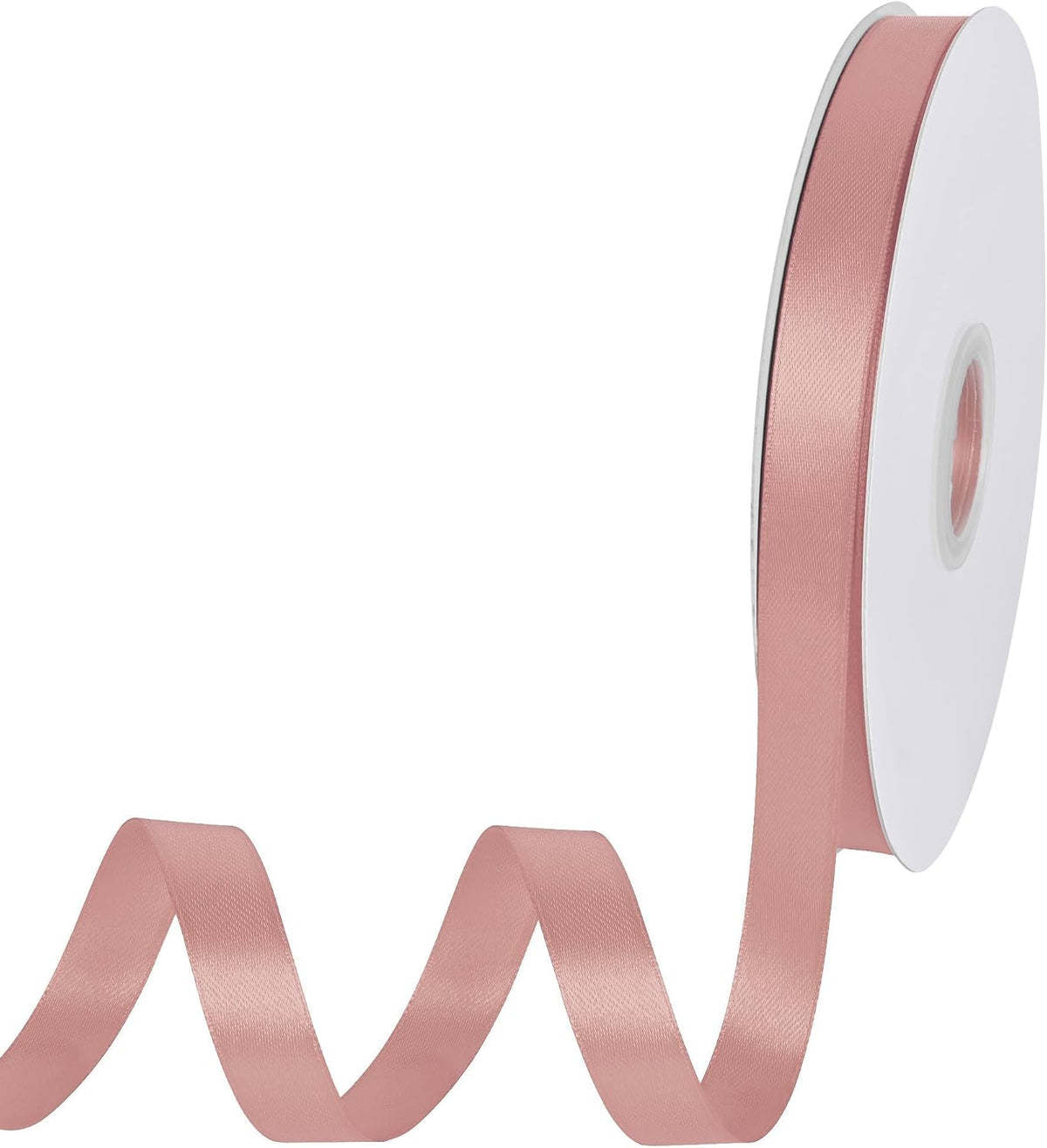 Double Face Peach Pink Satin Ribbon 5/8 inch X 100 Yards Fabric Ribbons for Gift Wrapping Bows Bouquet Sewing Craft Home Decor Hair Floral