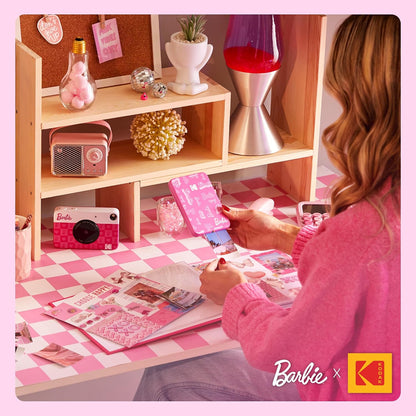 x Barbie Instant Smartphone Portable Photo Printer, Full Color, Wireless, Zink 2x3” (5.1x7.5 cm) Sticky-Back Photos, Print from iOS & Android Devices with Fun Editing App, Signature Style