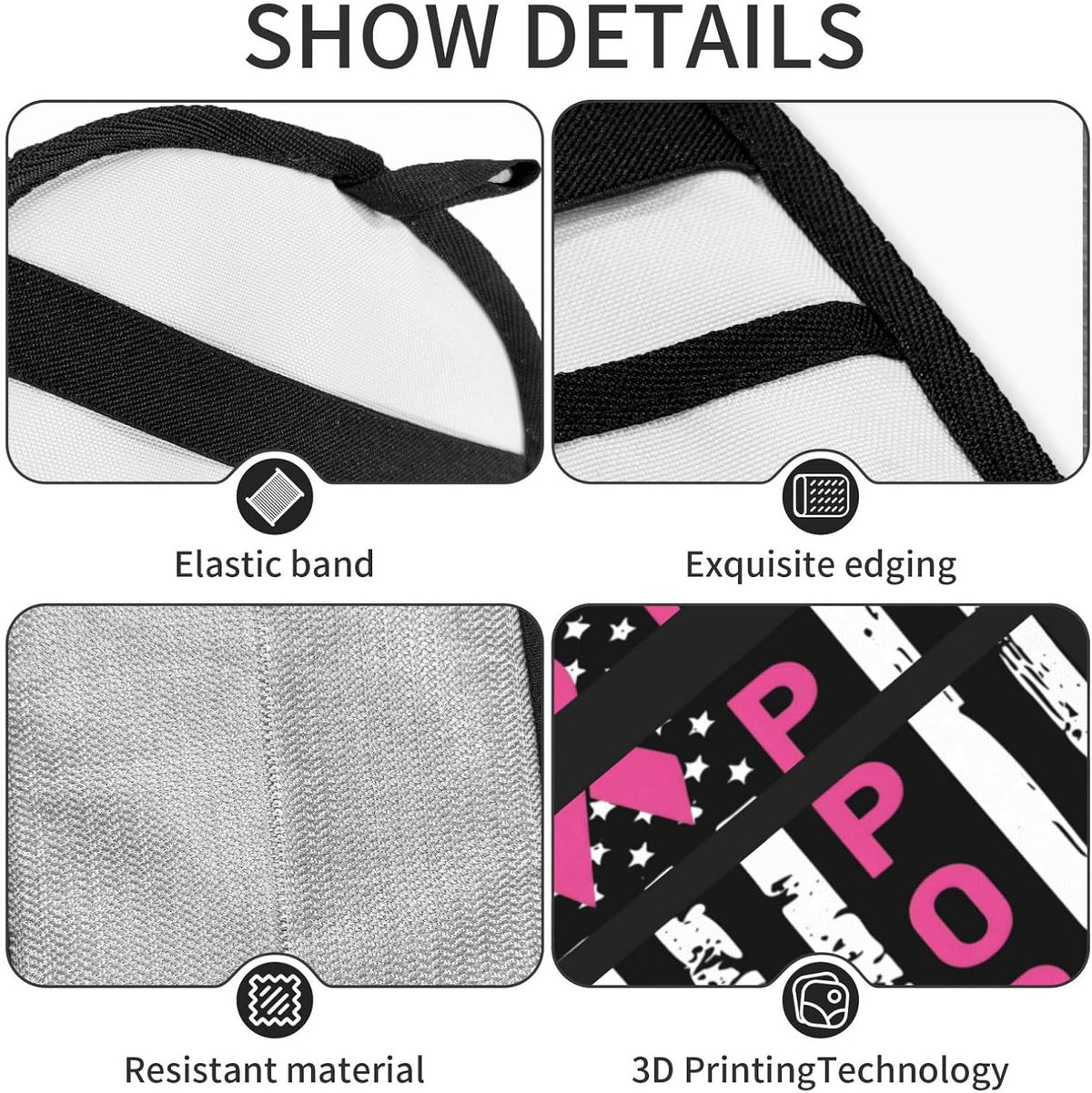 Support Breast Cancer Awareness Pink Ribbon Flag Pet Hair Removal Glove Dogs Hair Remover Glove Cats Fur Removal Tool with Hanging Loop for Couch 6.7X9.5 in