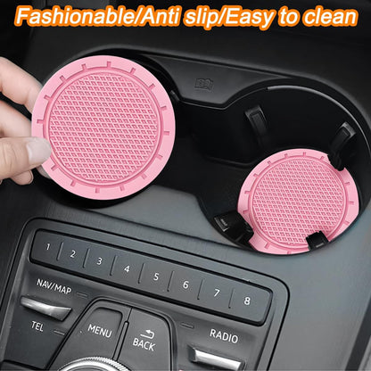 10PCS Car Accessories Steering Wheel Cover Flower Vent Clips, Pink
