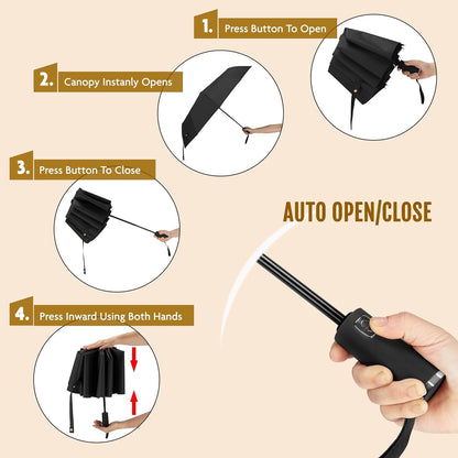 Mini Travel Umbrella Purse with Case Compact, Lightweight, UV Umbrella UPF 50+ Sun Protection, Windproof Portable Parasol for Women, Men & Kids