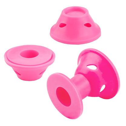 40Pcs Pink Hair Rollers,Silicone Heatless Curlers for Women Girl