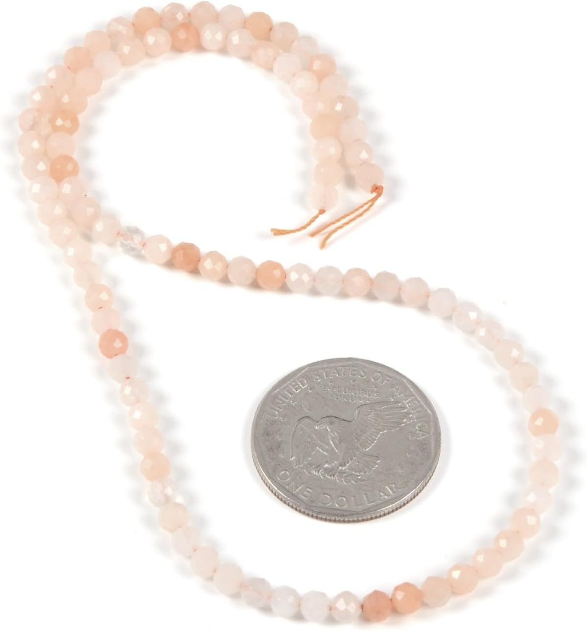 Peach Aventurine 4mm Faceted Round Beads Loose Beads 16 Inch for Jewelry Making Beads