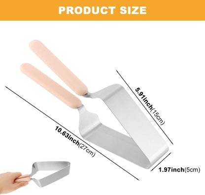 Cake Cutter, Stainless Steel Cake K-nife and Server with Double Handle, Adjustable Cakes Slicer for Cakes Server, Pie Server(COLOR:pink)