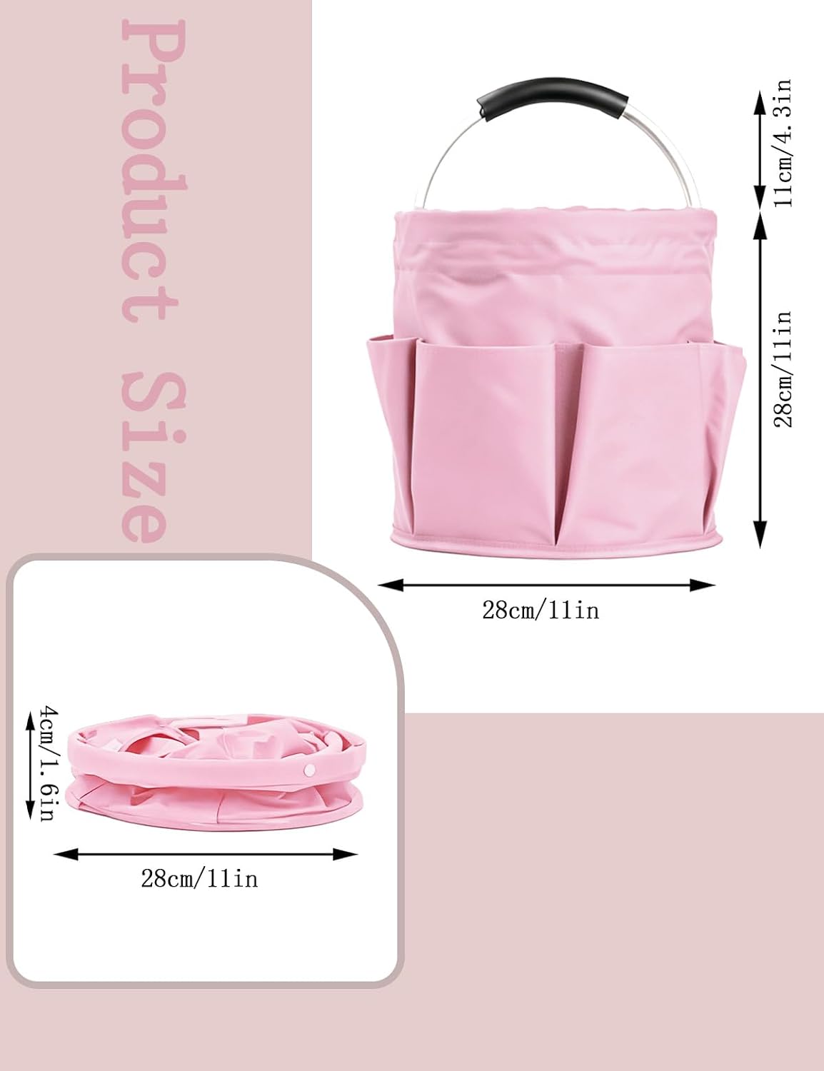 Cleaning Caddy with Handle, for Cleaning Supplies Organizer Bucket