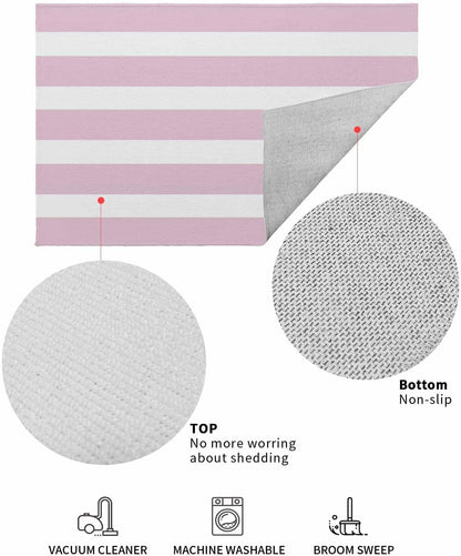Doormat Bath Rugs,Modern Striped Lines Floor Mats Non Slip Quick Water Absorption Low-Profile Door Rugs for Bathroom Bedroom,16x24in Geometric Line Striped