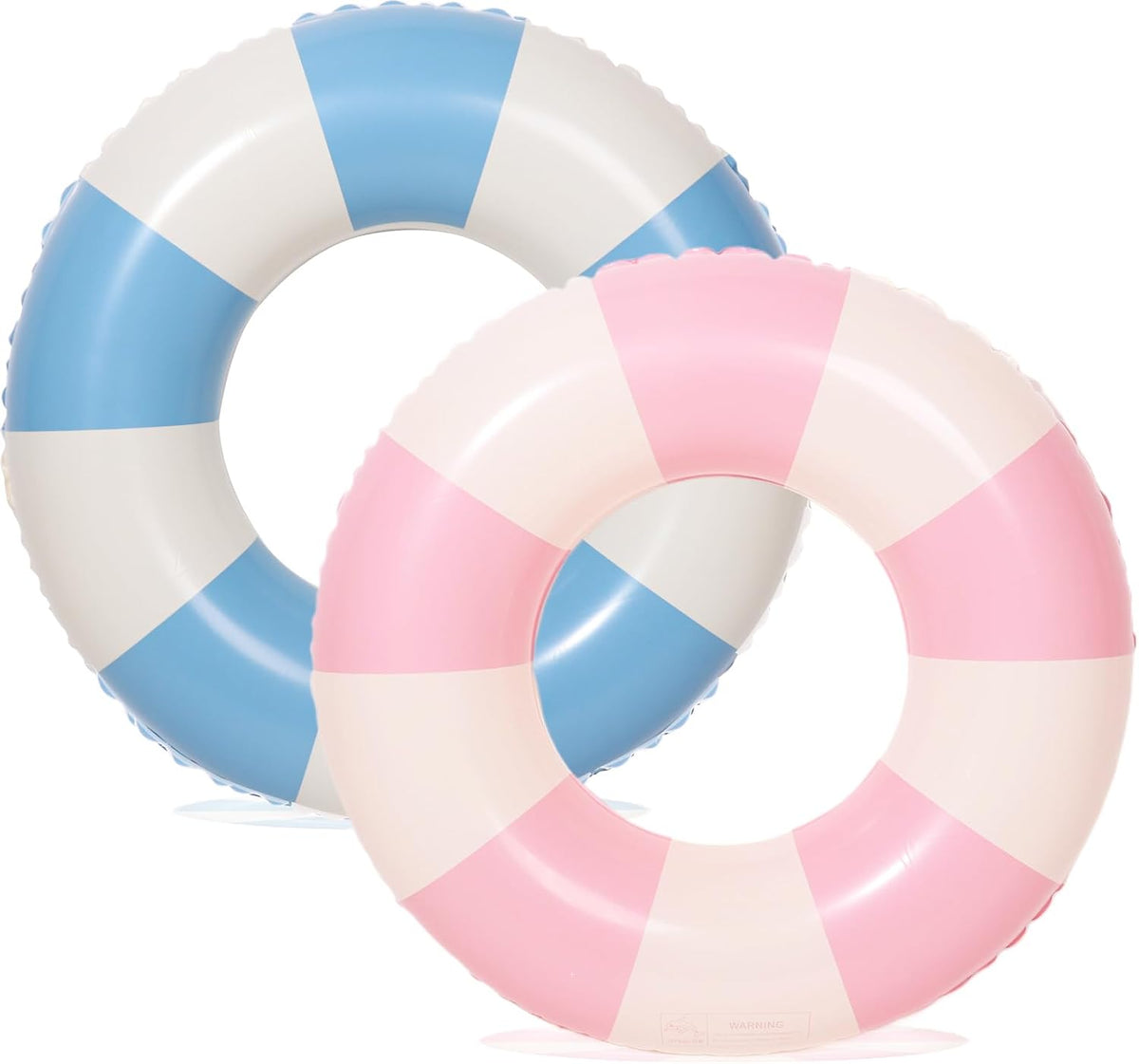 33 inch Inflatable Pool Floats for Adults- 2 Pack Striped Floaties Pool Tubes Swim Rings Inflatable Pool Float for Swimming Pool Party Lake Beach Adults