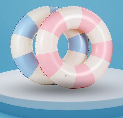 33 inch Inflatable Pool Floats for Adults- 2 Pack Striped Floaties Pool Tubes Swim Rings Inflatable Pool Float for Swimming Pool Party Lake Beach Adults