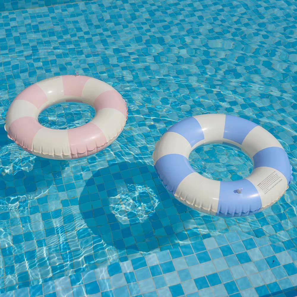 33 inch Inflatable Pool Floats for Adults- 2 Pack Striped Floaties Pool Tubes Swim Rings Inflatable Pool Float for Swimming Pool Party Lake Beach Adults