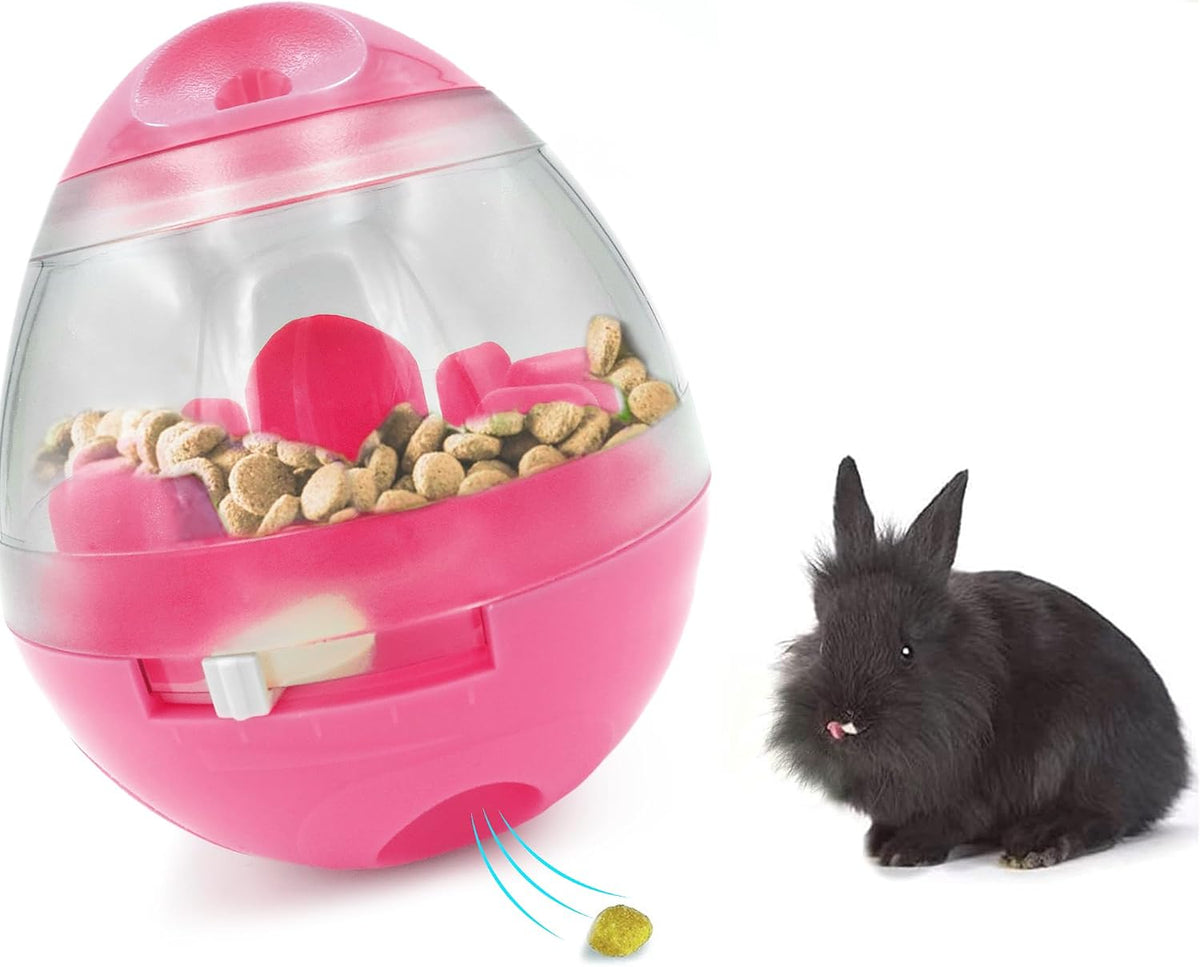 Puppy, Small Dog Breeds, and Pocket Pet Treat Ball, Boredom Buster Ends Naughty Chewing and Bloat, Encourages Exercise, Interactive Puzzle Feeder Ideal for Rabbits, Rats, and Hamsters, 4.6”
