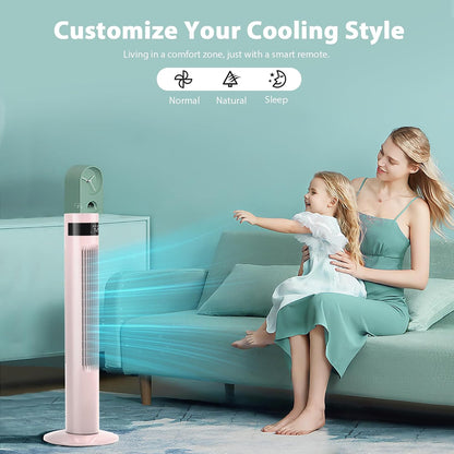 Tower Fan Portable Electric Oscillating Fan (36 inch, Pink)