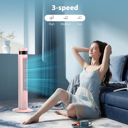 Tower Fan Portable Electric Oscillating Fan (36 inch, Pink)