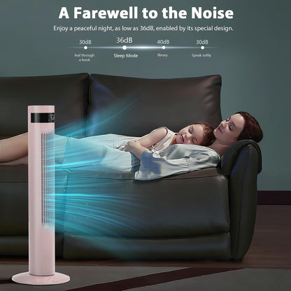 Tower Fan Portable Electric Oscillating Fan (36 inch, Pink)