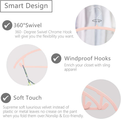 Velvet Hangers 50 Pack, Patented Rounded Shoulder Sweater Hangers