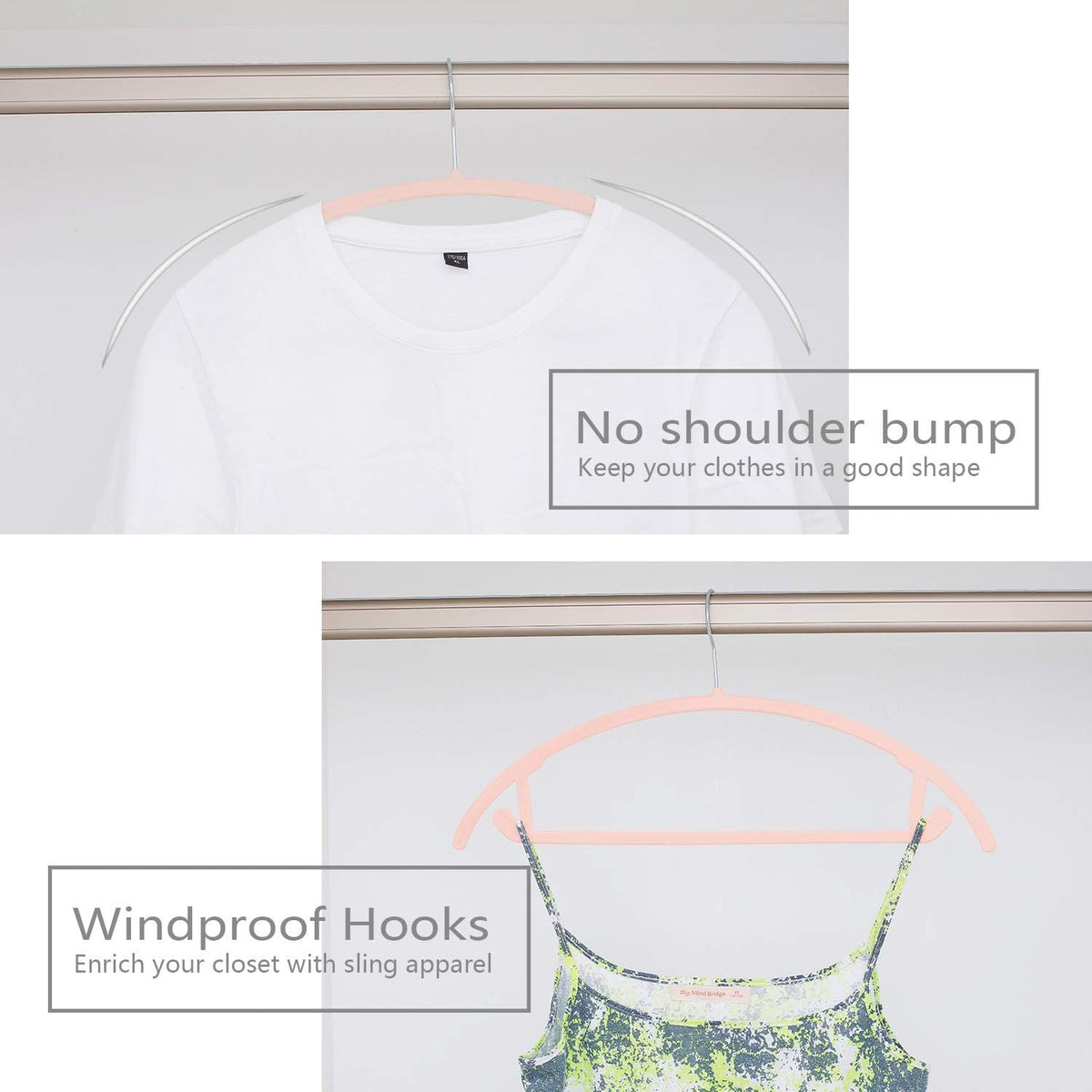 Velvet Hangers 50 Pack, Patented Rounded Shoulder Sweater Hangers