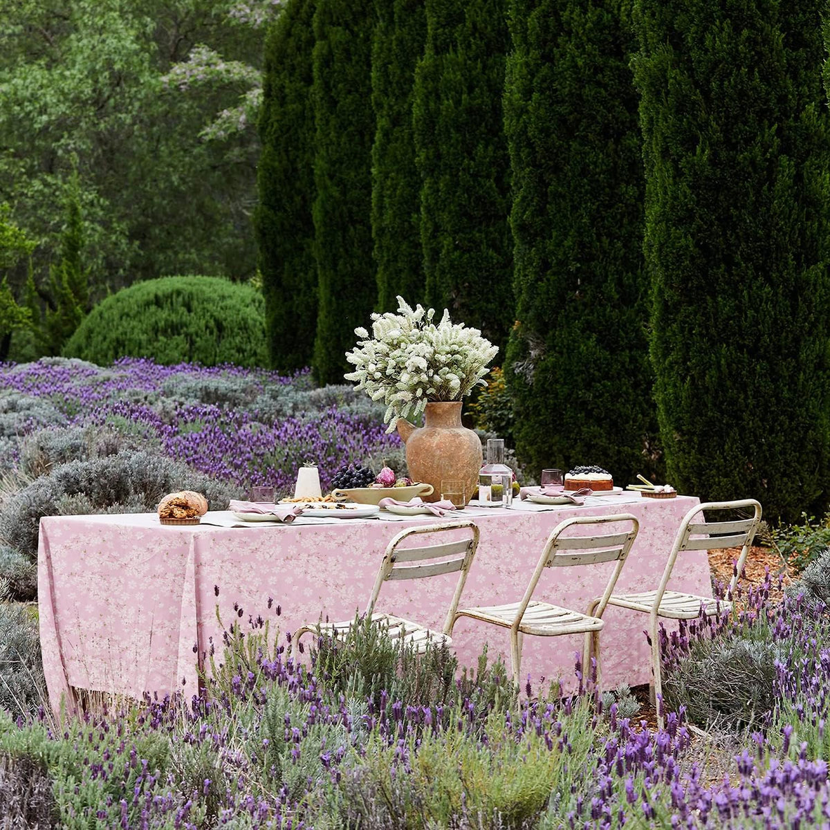 Pink Sakura Tablecloth Pink Floral Flowers Print Rectangle Table Cloth Spring Summer Waterproof Wrinkle Free Tablecloth 60 X 84 Inch