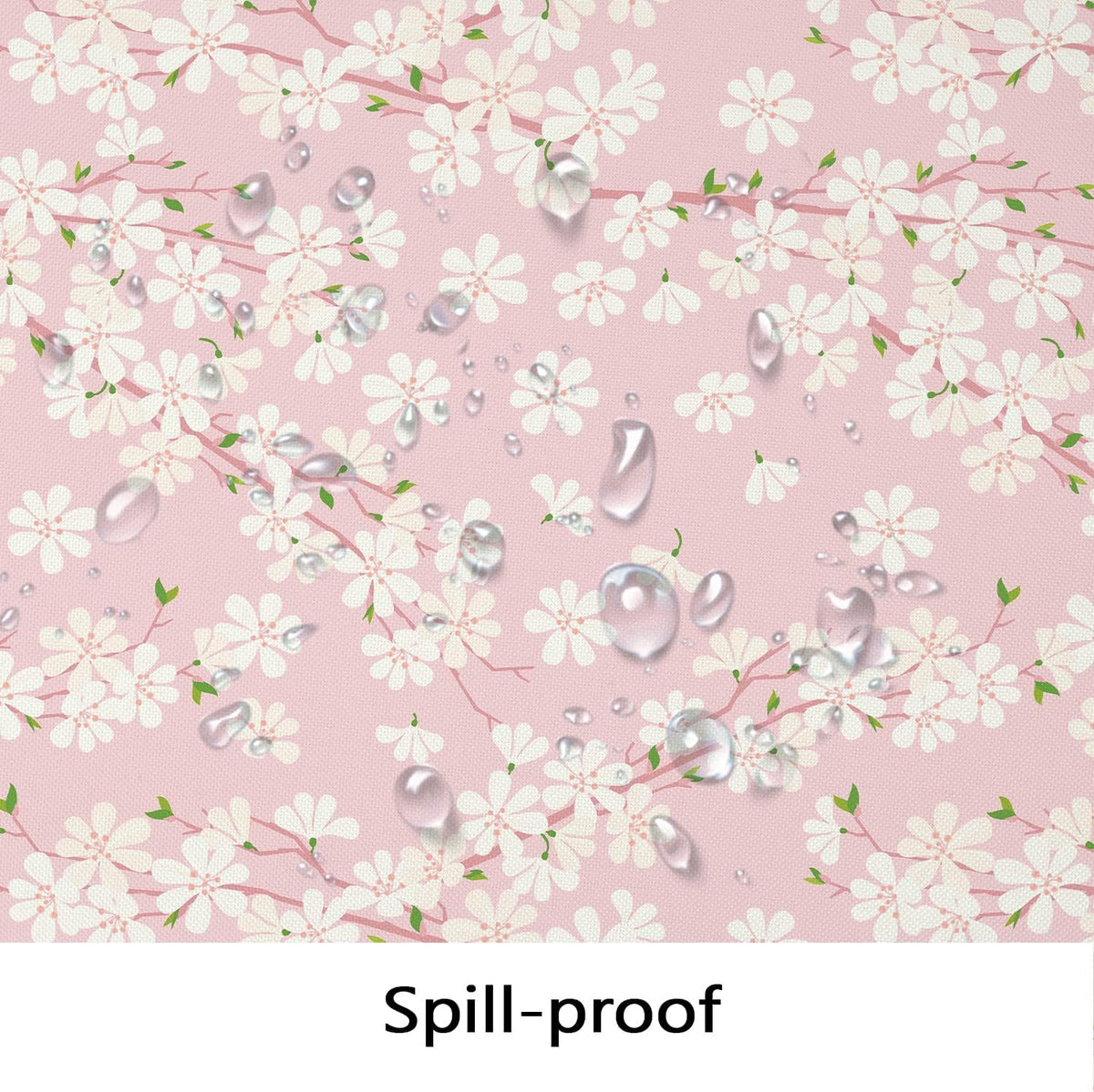 Pink Sakura Tablecloth Pink Floral Flowers Print Rectangle Table Cloth Spring Summer Waterproof Wrinkle Free Tablecloth 60 X 84 Inch