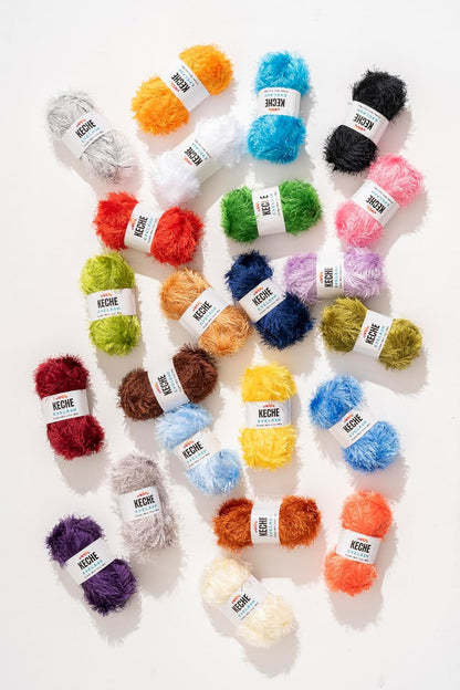 Eyelash Fun Fur Yarn - Premium Soft Crochet Yarn DIY Hand Knitting 100% Polyester 175 Yds 3.53 Oz (Pack of 2) - Baby Pink