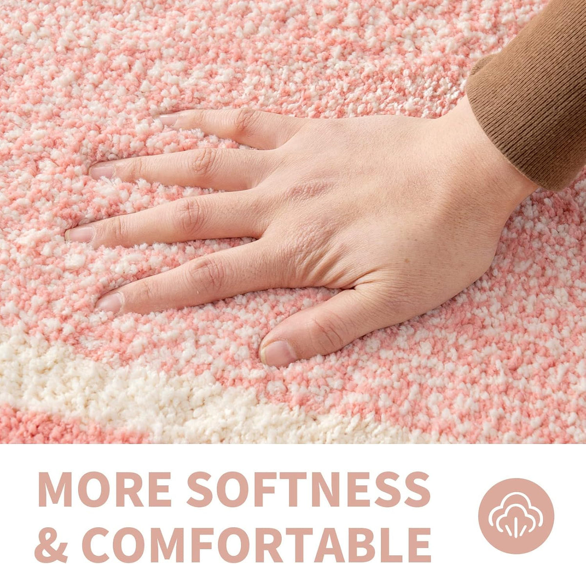 Blossom Pink Bath Mat 24"x16" Non Slip Washable Rug