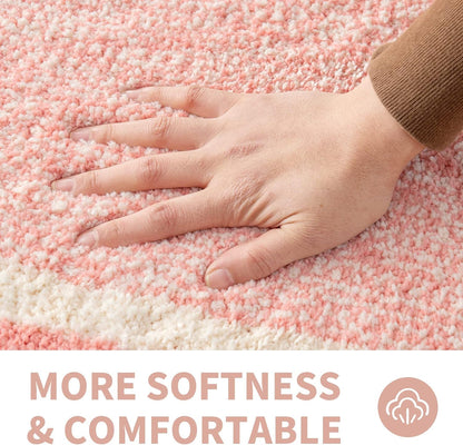 Blossom Pink Bath Mat 24"x16" Non Slip Washable Rug