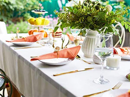 Peach Cloth Napkins Set of 6,100% Cotton,Thick,Reusable,Soft (Salmon)