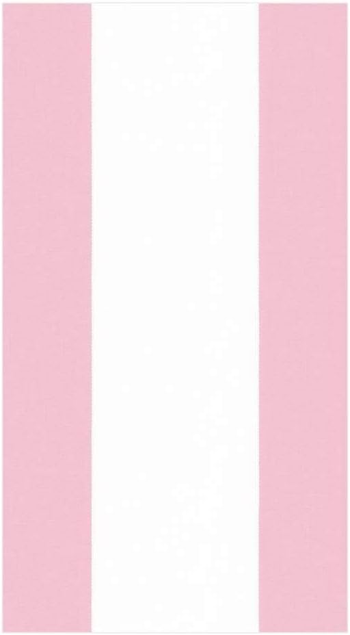 Bandol Stripe Paper Guest Towel Napkins in Petal Pink, Pack of 15