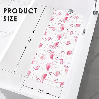Bathtub Shower Mat 40X16 Inch, Non-Slip, for Toddler, Pink