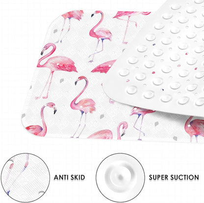 Bathtub Shower Mat 40X16 Inch, Non-Slip, for Toddler, Pink