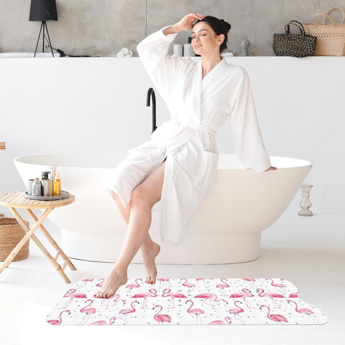 Bathtub Shower Mat 40X16 Inch, Non-Slip, for Toddler, Pink