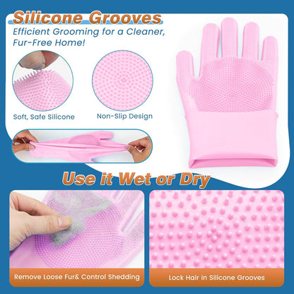 7 PCS Pet Grooming Kit & Bath Supplies for Dogs, Cats