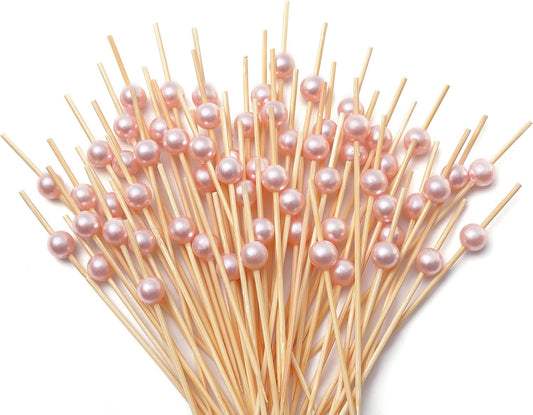 Cocktail Picks for Appetizers, Toothpicks for Appetizers, 200PCS Cocktail Toothpicks for Drinks Fruit, Decorative Bamboo Skewers for Appetizer Food Sticks