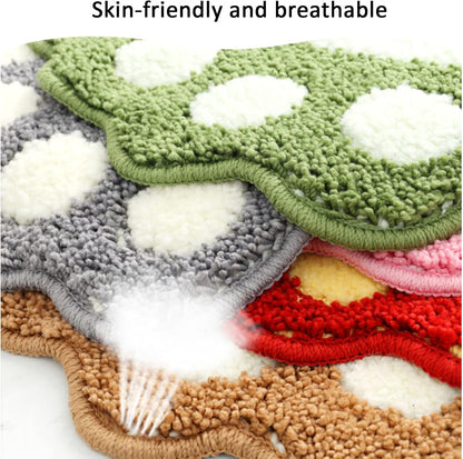 Bathroom Rugs Mats Water Absorbent Non-Slip Mat Used in Bathroom, Shower, Room, Etc.Soft Microfiber Bath Mat Machine Washable Bath Mat Bathroom Mat (Pink, 19x26'')