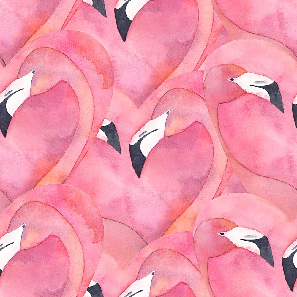 Pink Flamingo Abstract Heart Art Geometric Mosaic Peel and Stick Wallpaper Easy Peel Off Contact Paper Stick on Adhesive Wall Paper for Bathroom Waterproof Renter Friendly