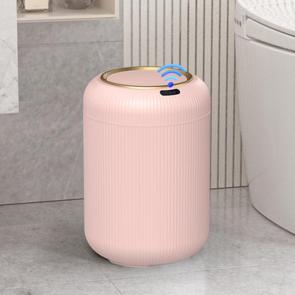 Small Pink Trash Can Bathroom,Motion Sensor Garbage Can Automatic