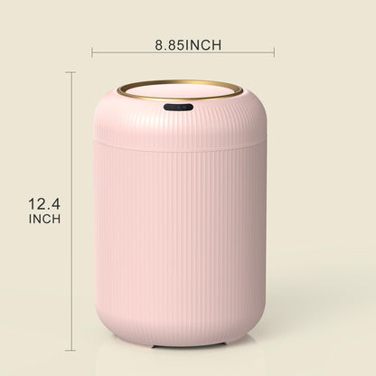 Small Pink Trash Can Bathroom,Motion Sensor Garbage Can Automatic