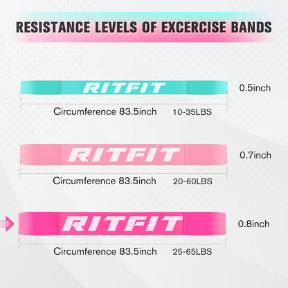 RitFit Pull Up Assist Band in Natural Latex for Stretching and Mobility