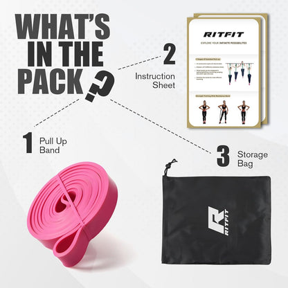 RitFit Pull Up Assist Band in Natural Latex for Stretching and Mobility