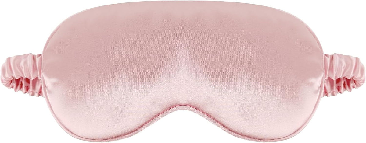 1 Pack Sleep Mask, Silk Eye Mask with Elastic Strap, Breathable Eye Mask for Sleeping,Travel, Girls, Women, Men (Pink)