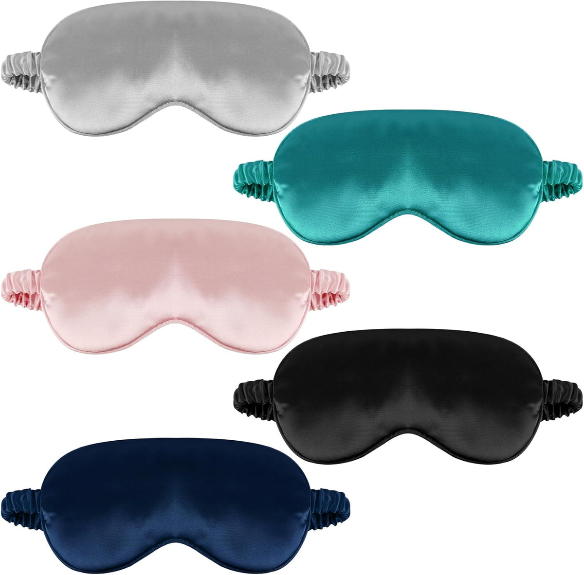 1 Pack Sleep Mask, Silk Eye Mask with Elastic Strap, Breathable Eye Mask for Sleeping,Travel, Girls, Women, Men (Pink)