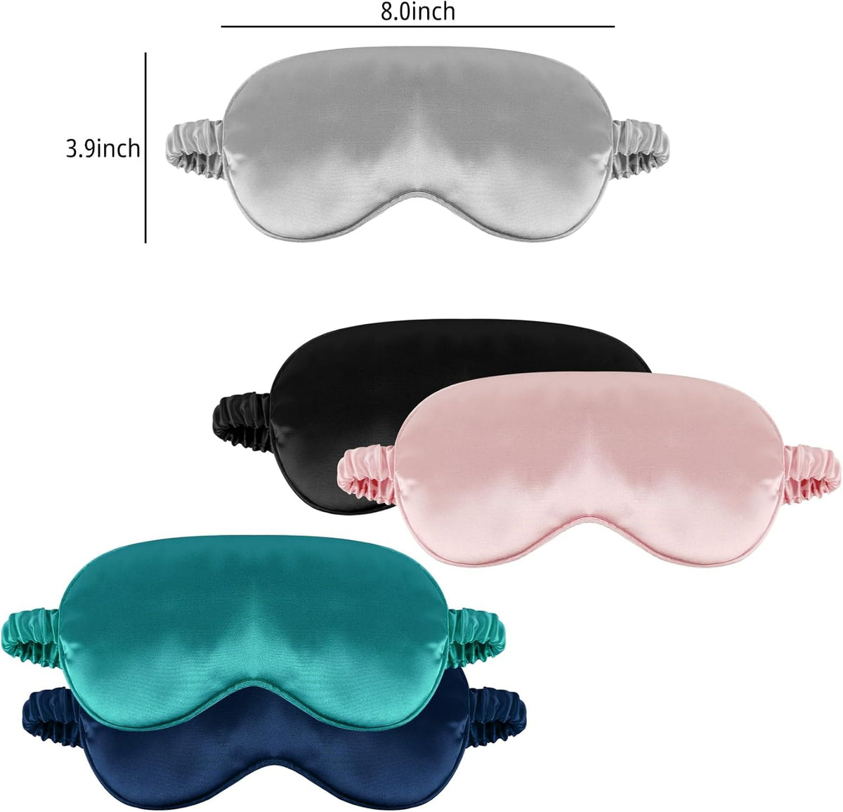 1 Pack Sleep Mask, Silk Eye Mask with Elastic Strap, Breathable Eye Mask for Sleeping,Travel, Girls, Women, Men (Pink)