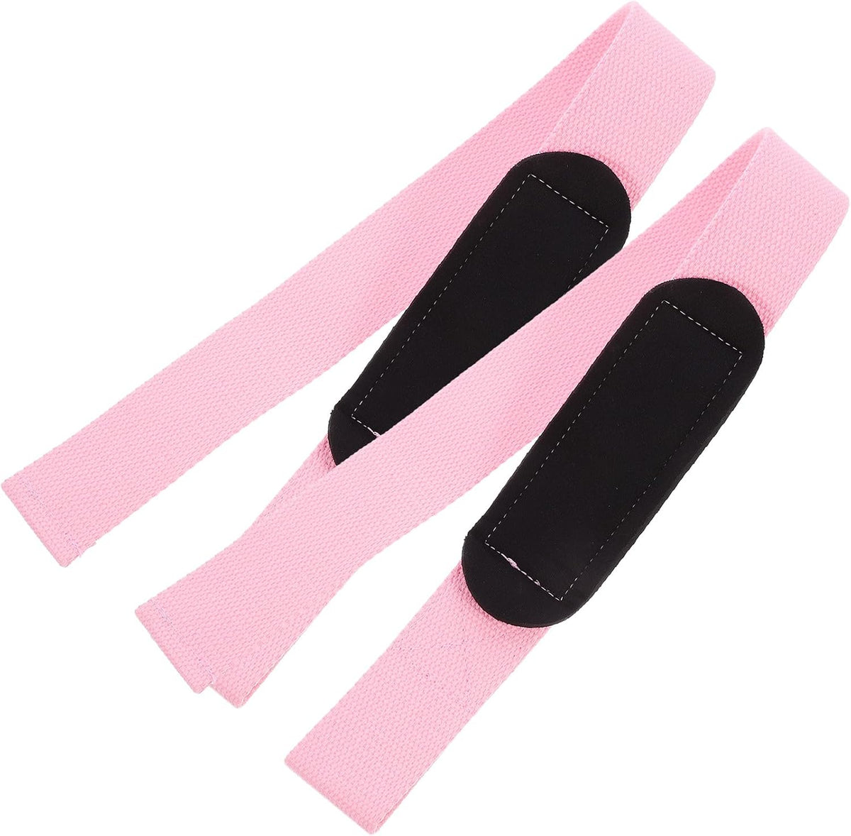 2pcs Women’s Weightlifting Wrist Straps Pink Anti-slip Wrist Support Grip Strap for Deadlift Training Fitness Workout
